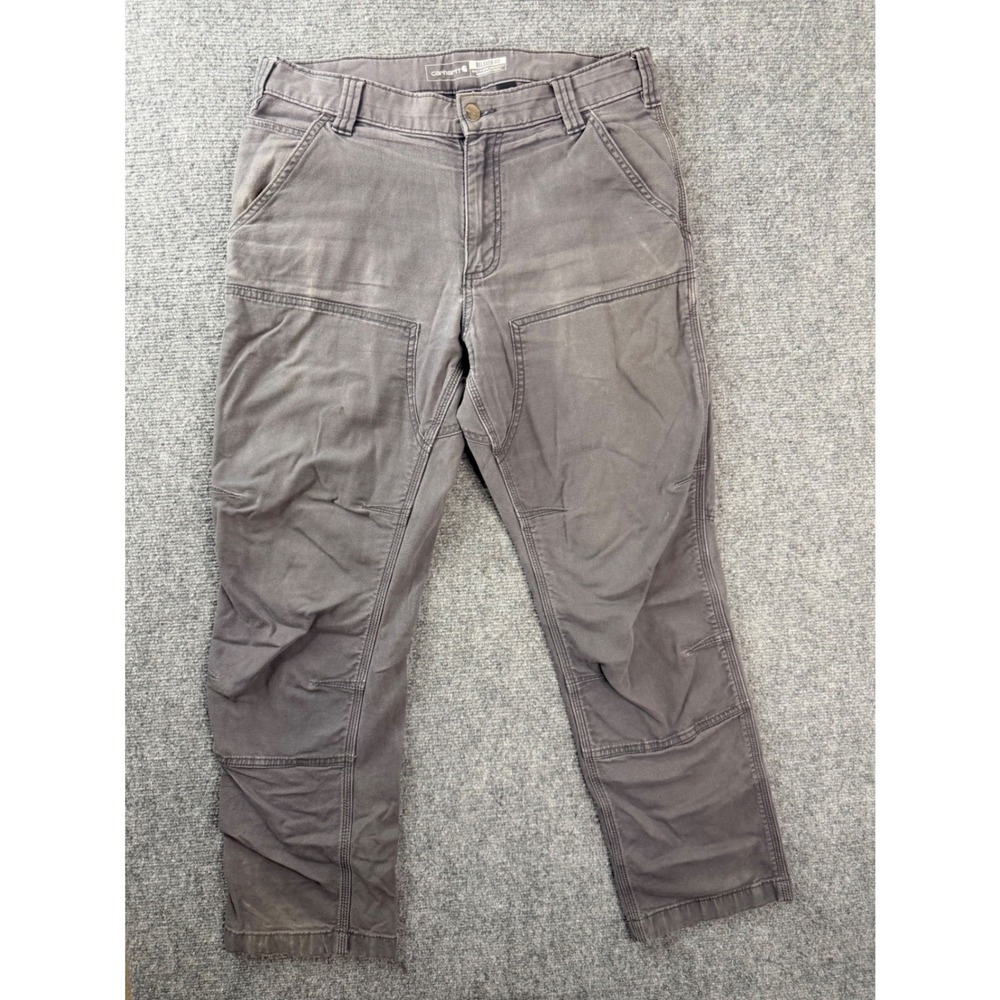 Carhartt Mens 32x30 Gray Relaxed Fit Utility Work Pants Canvas Tactical BN2802-M